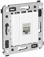 Розетка компьютерная экранированная без рамки DKC Avanti 1-м. RJ45 6е белое облако картинка